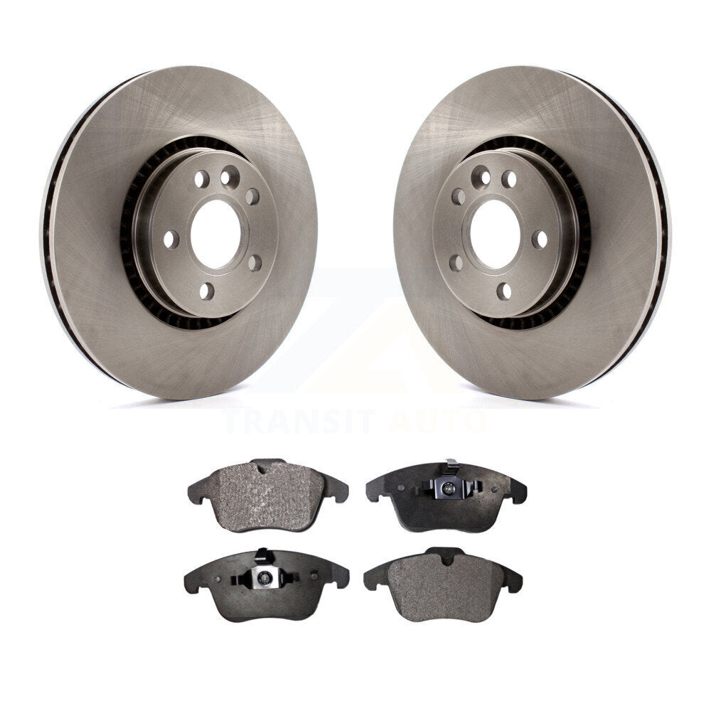 Disc Brake Rotors And Ceramic Pads Front Kit For 2008-2015 Land Rover LR2