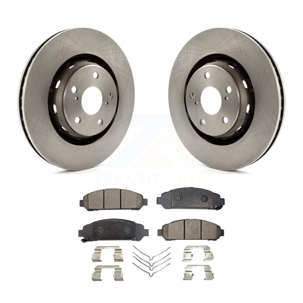 Disc Brake Rotors And Ceramic Pads Front Kit For 2009-2016 Toyota Venza