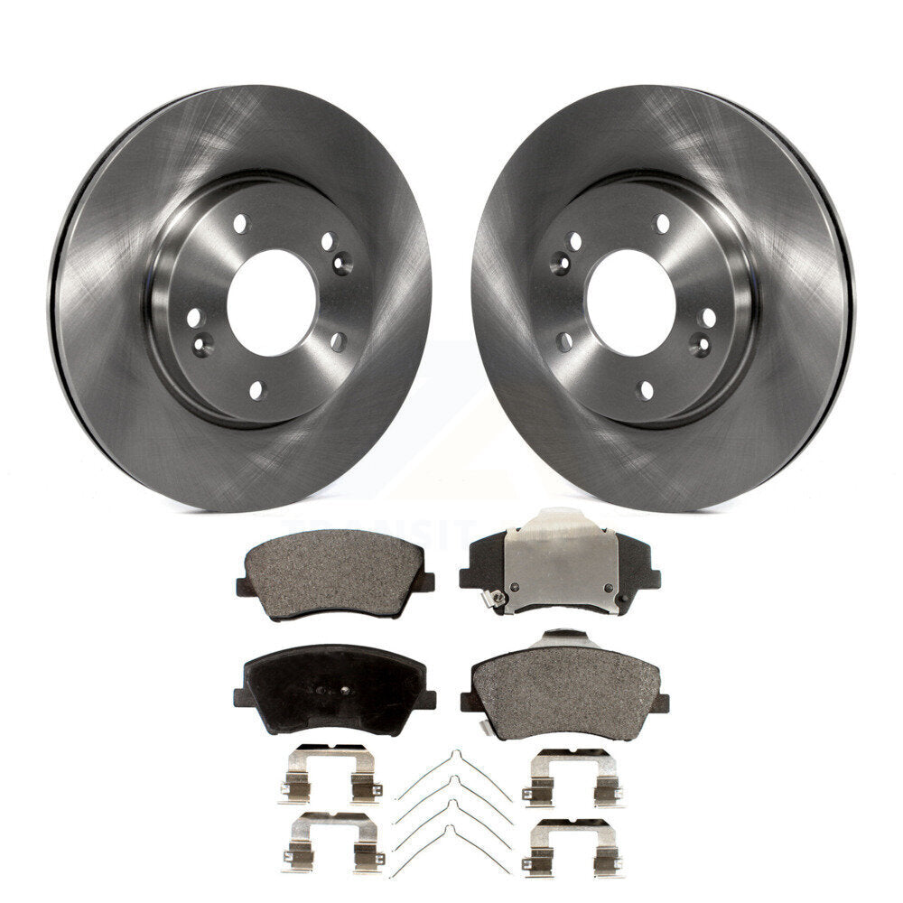 Disc Brake Rotors And Ceramic Pads Front Kit For Hyundai Elantra