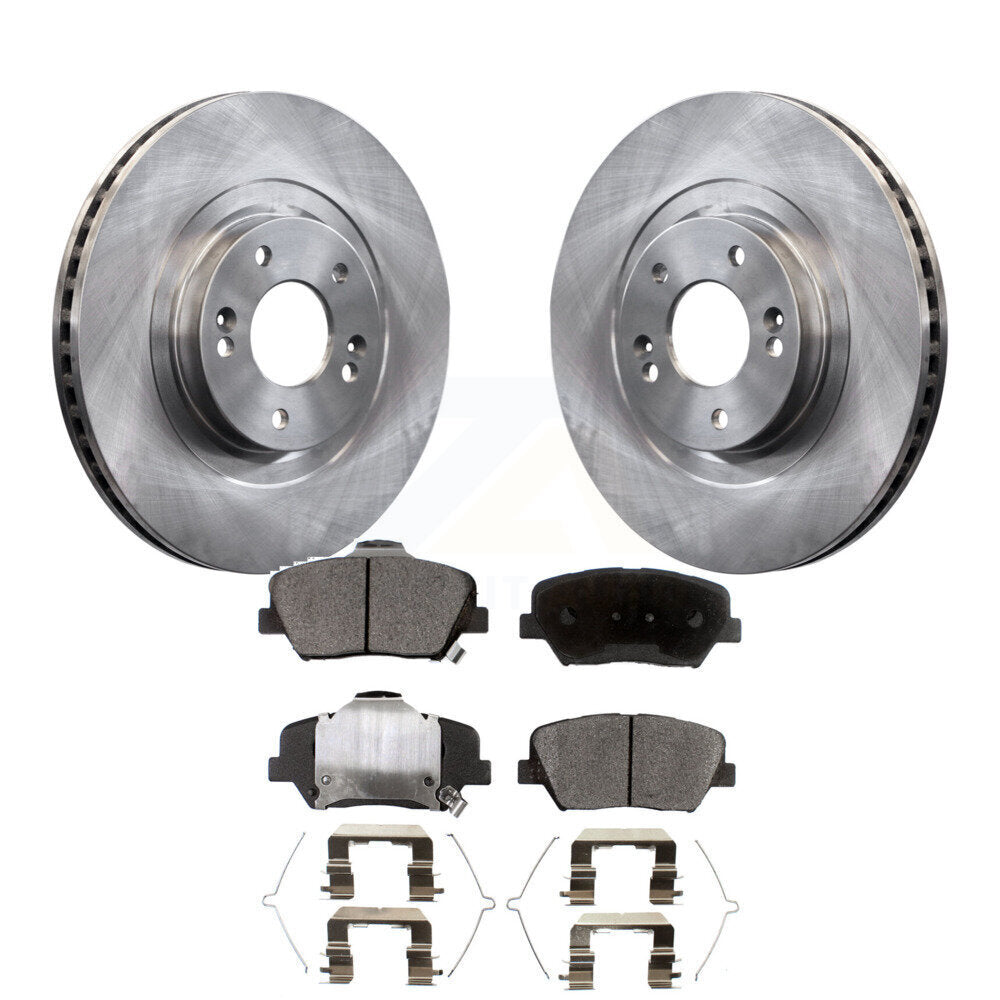 Disc Brake Rotors & Ceramic Pad Front Kit For Kia Sorento Hyundai Santa Fe Sport