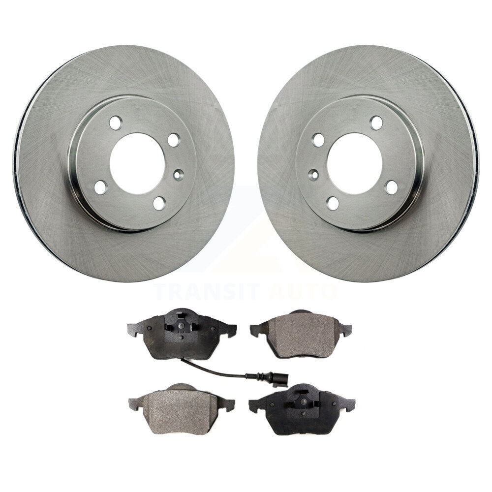 Disc Brake Rotors And Ceramic Pads Front Kit For 1996-1998 Volkswagen Jetta 2.8L