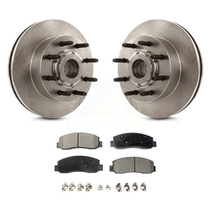 Brake Rotors Ceramic Pad Front Kit For 2005-2007 Ford F-350 Super Duty F-250 RWD