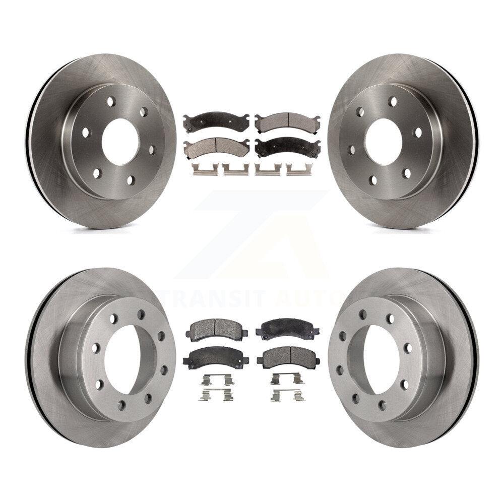 Brake Rotor And Ceramic Pad Front Rear Kit For Chevrolet Express 2500 GMC Savana