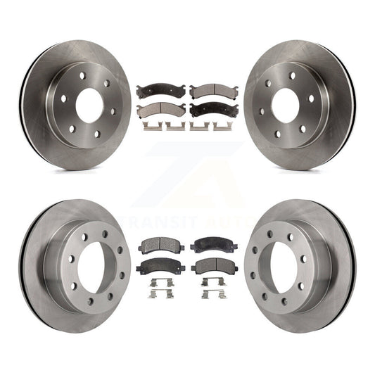 Brake Rotor And Ceramic Pad Front Rear Kit For Chevrolet Express 2500 GMC Savana