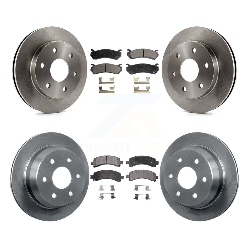Disc Brake Rotors And Ceramic Pads Front Rear Kit For Chevrolet Avalanche 1500