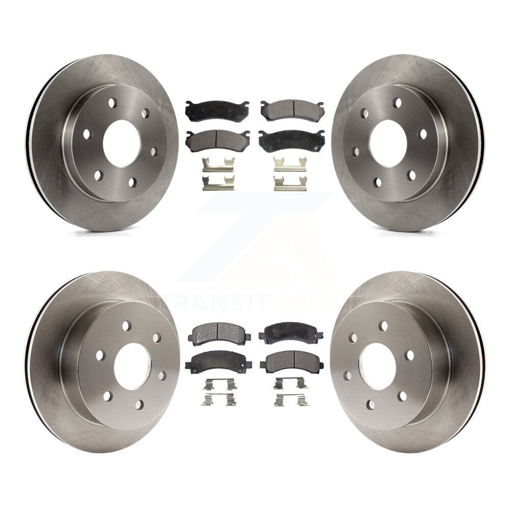 Brake Rotor And Ceramic Pad Front Rear Kit For GMC Savana 2500 Chevrolet Express