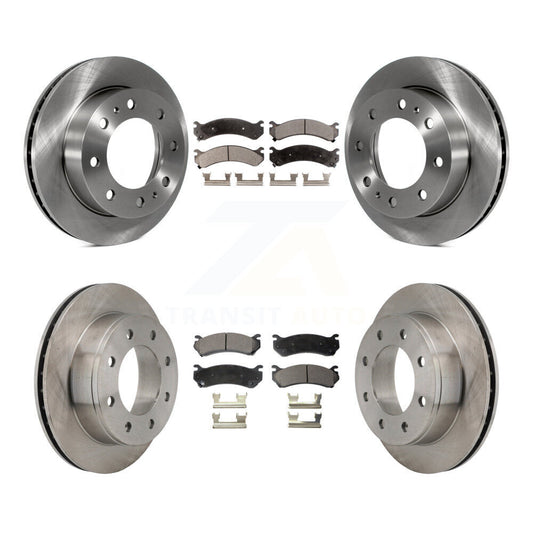 Brake Rotor & Ceramic Pad Front Rear Kit For Chevrolet GMC Sierra 2500 HD Hummer