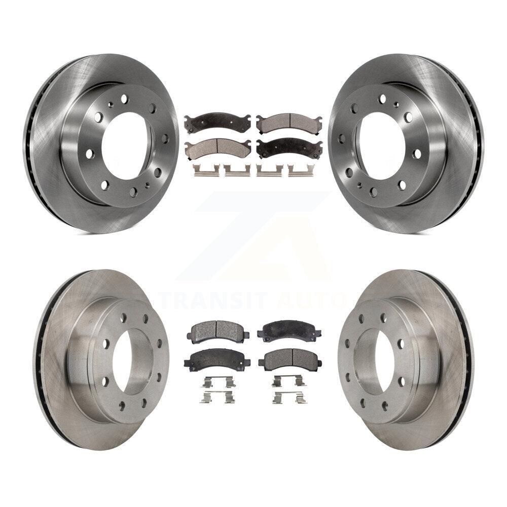 Brake Rotor And Ceramic Pad Front Rear Kit For Chevrolet Express 2500 GMC Savana