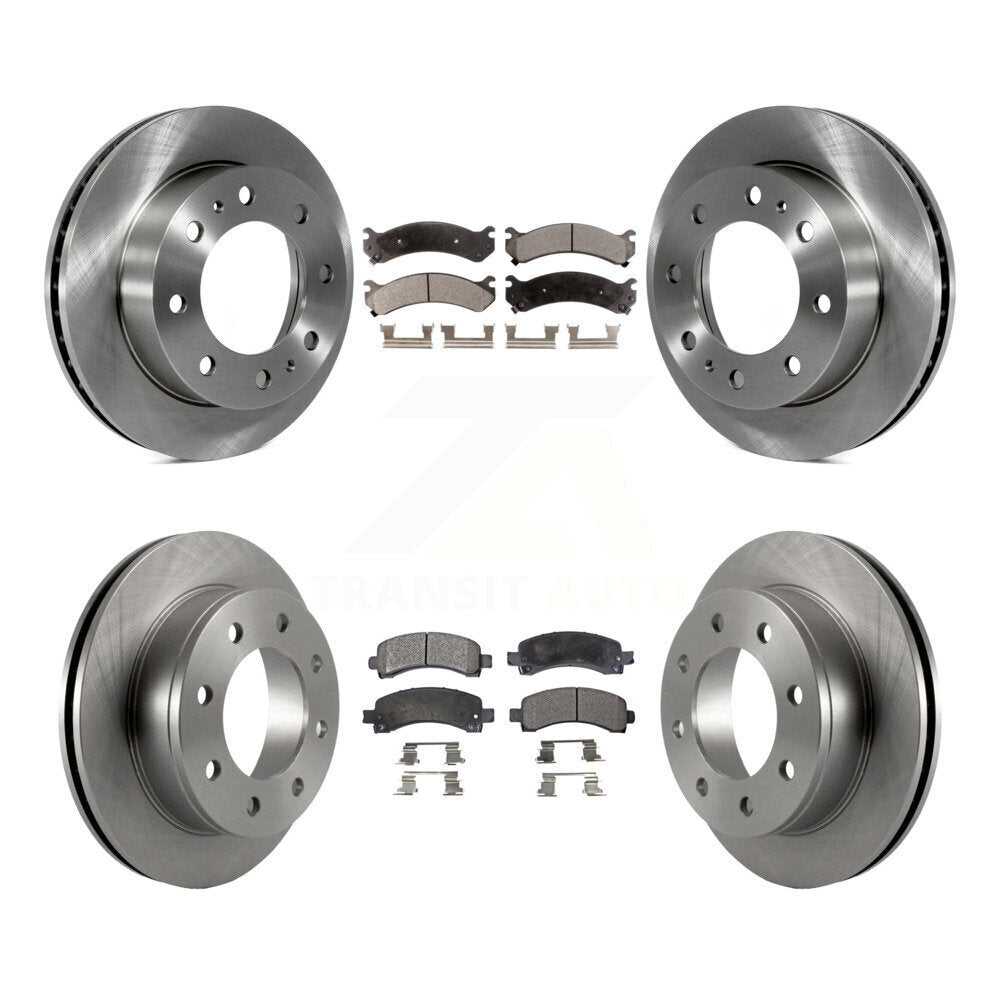 Brake Rotor And Ceramic Pad Front Rear Kit For Chevrolet Express 2500 GMC Savana