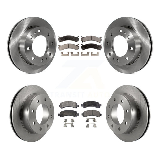 Brake Rotor And Ceramic Pad Front Rear Kit For Chevrolet Express 2500 GMC Savana