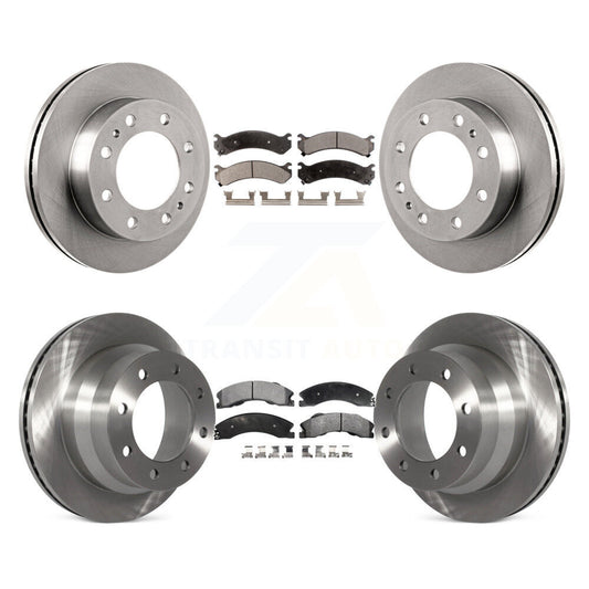 Brake Rotor And Ceramic Pad Front Rear Kit For Chevrolet Express 4500 GMC Savana