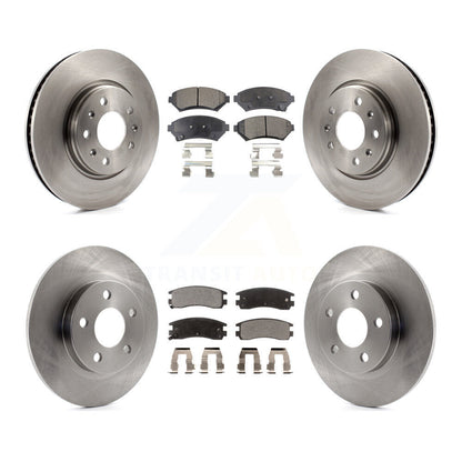 Brake Rotor And Ceramic Pad Front Rear Kit For Cadillac Seville With Solid