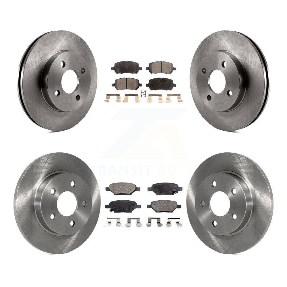 Disc Brake Rotors And Ceramic Pads Front Rear Kit For Pontiac G5 Pursuit