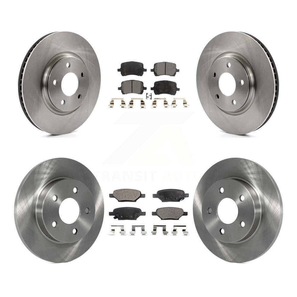 Brake Rotor Ceramic Pad Front Rear Kit For Chevrolet Malibu Pontiac G6 Cobalt G5