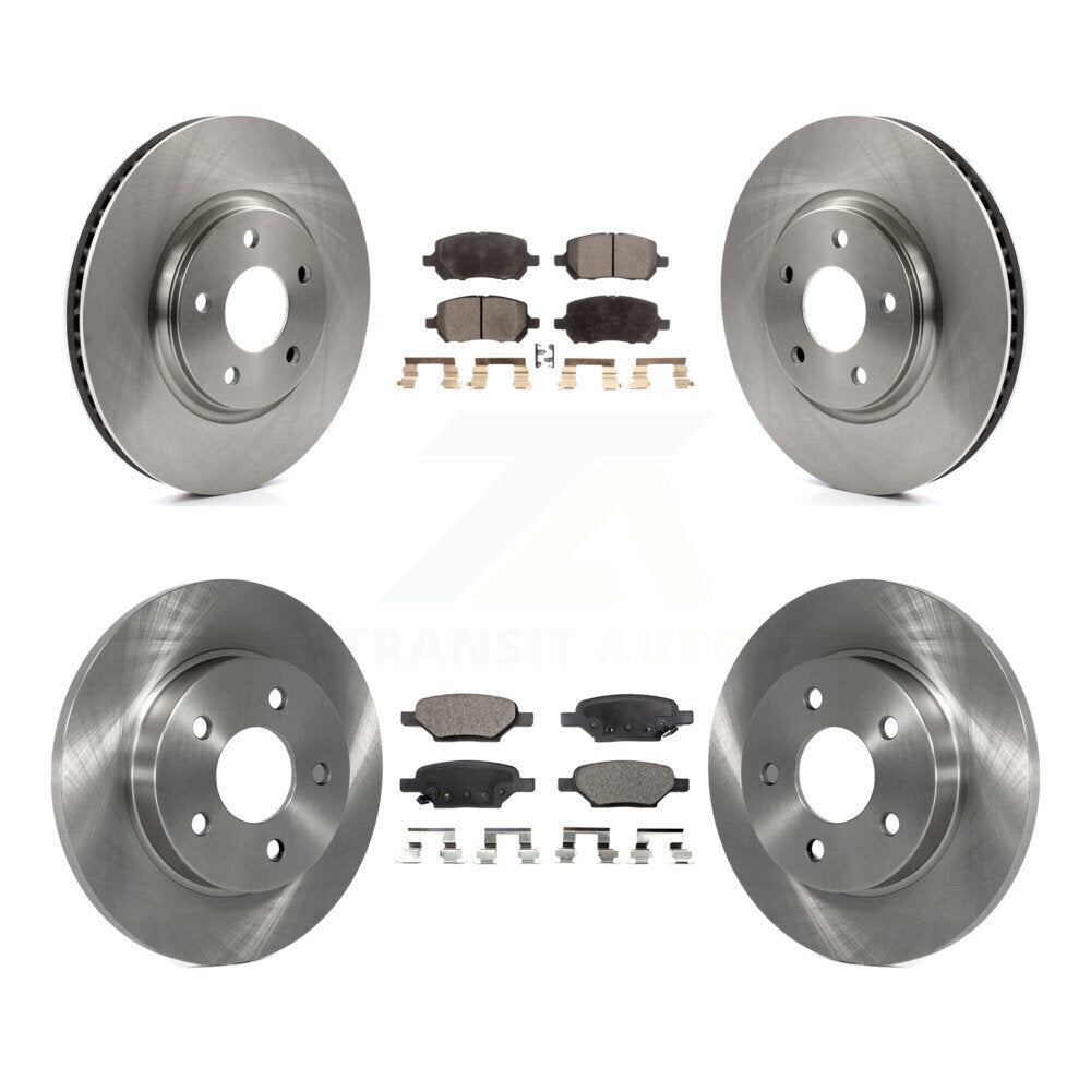 Brake Rotor Ceramic Pad Front Rear Kit For 2010 Pontiac G5 With Disc Brakes