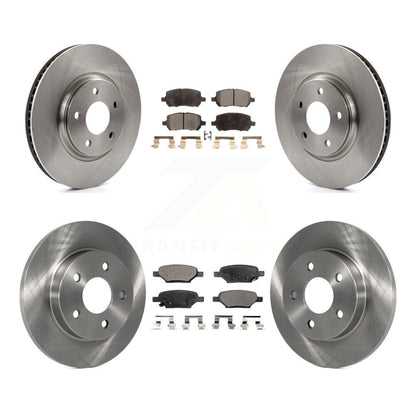 Brake Rotor Ceramic Pad Front Rear Kit For 2010 Pontiac G5 With Disc Brakes