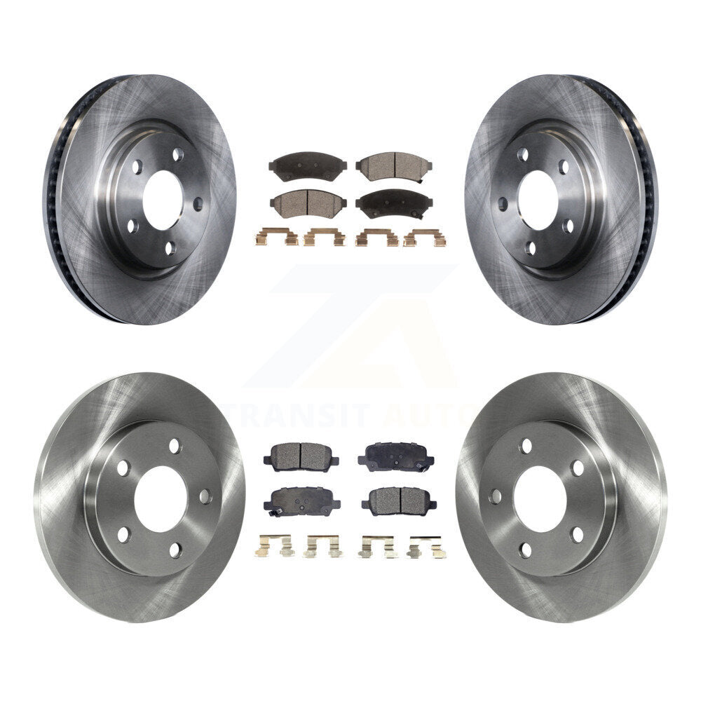Brake Rotor And Ceramic Pad Front Rear Kit For Buick LaCrosse Pontiac Grand Prix