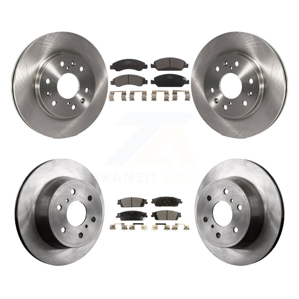 Brake Rotor & Ceramic Pad Front Rear Kit For GMC Chevrolet Sierra 1500 Silverado