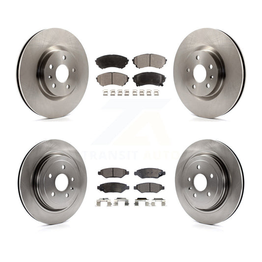 Brake Rotor & Ceramic Pad Front Rear Kit For Cadillac CTS With Heavy Duty Brakes