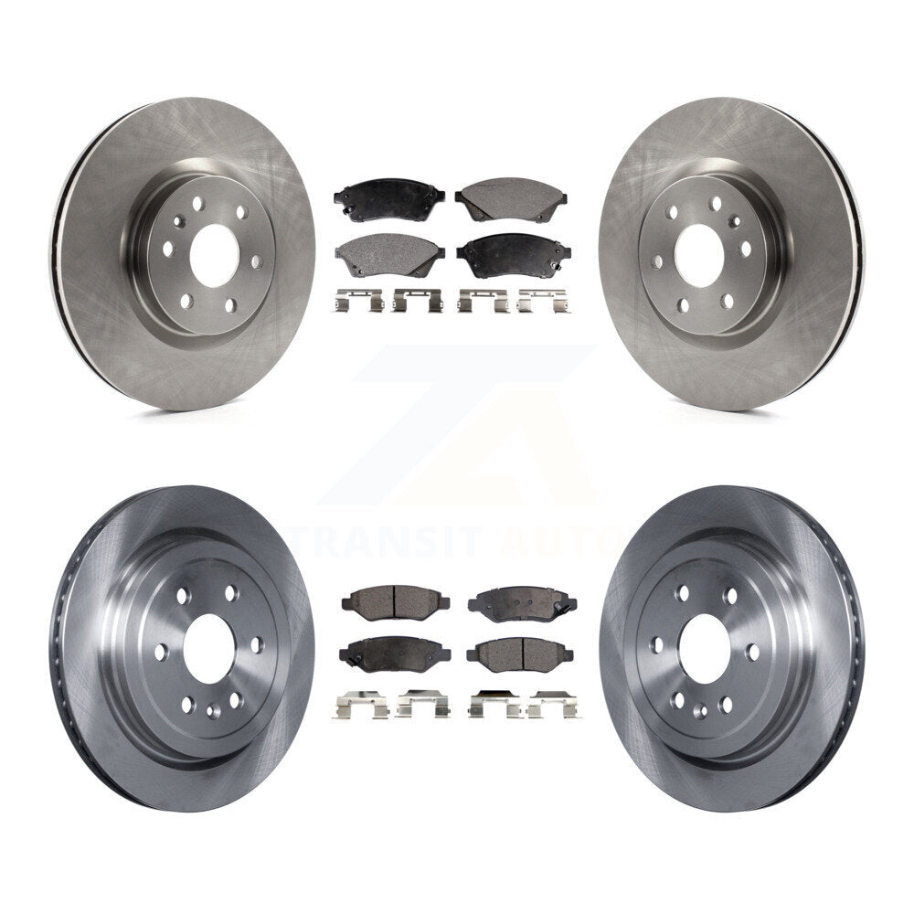 Disc Brake Rotors And Ceramic Pads Front Rear Kit For Cadillac SRX Saab 9-4X