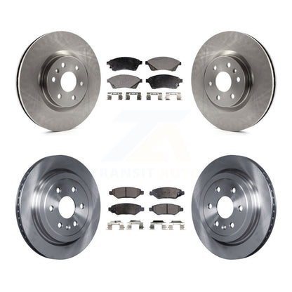 Disc Brake Rotors And Ceramic Pads Front Rear Kit For Cadillac SRX Saab 9-4X