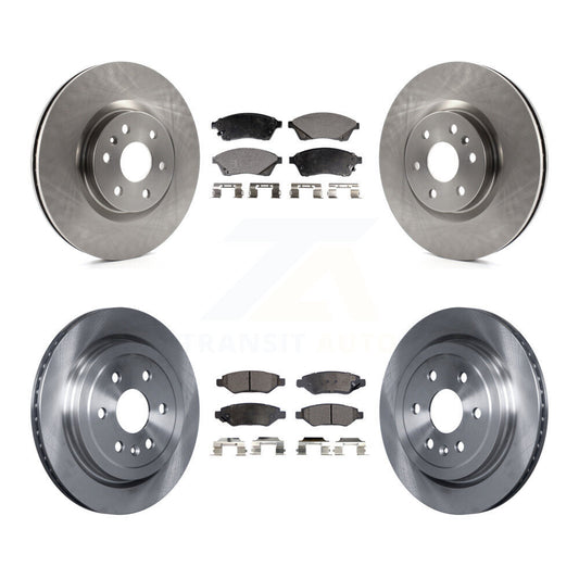Disc Brake Rotors And Ceramic Pads Front Rear Kit For Cadillac SRX Saab 9-4X