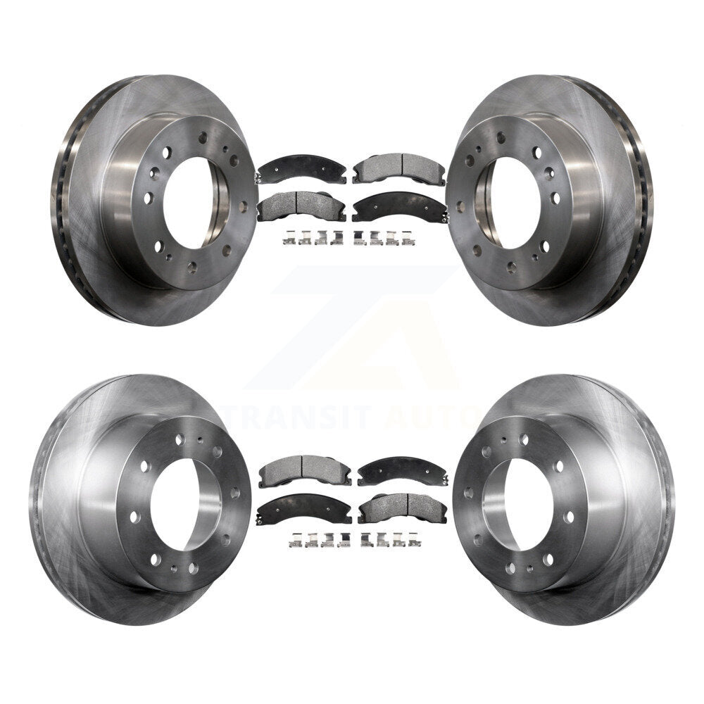 Brake Rotor And Ceramic Pad Front Rear Kit For GMC Chevrolet Sierra 2500 HD 3500