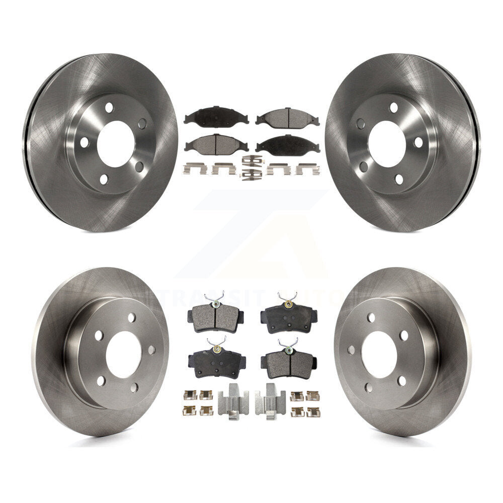 Disc Brake Rotors And Ceramic Pads Front Rear Kit For Ford Mustang