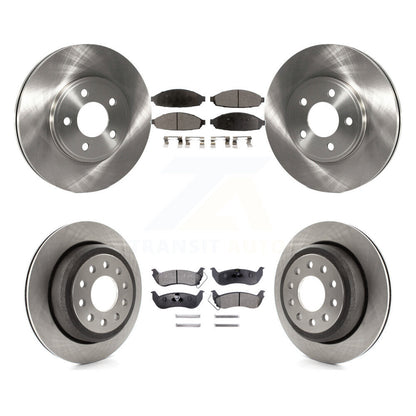 Disc Brake Rotor Ceramic Pad Front Rear Kit For 2003-2011 Lincoln Town Car Sedan
