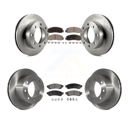Disc Brake Rotors Ceramic Pad Front Rear Kit For Ford F-250 Super Duty F-350 4WD