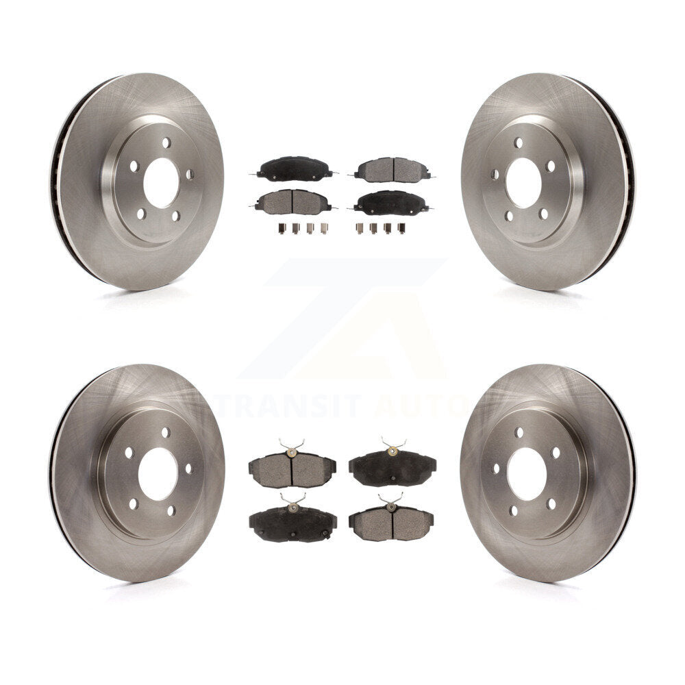 Disc Brake Rotors And Ceramic Pads Front Rear Kit For Ford Mustang