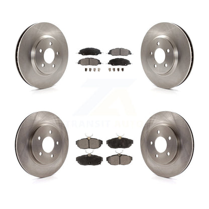 Disc Brake Rotors And Ceramic Pads Front Rear Kit For Ford Mustang