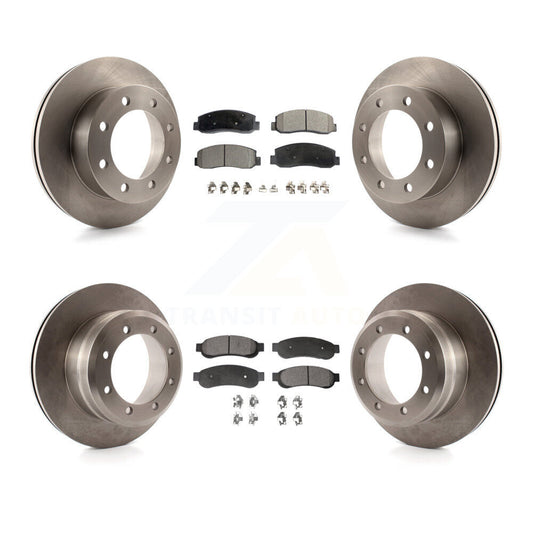 Brake Rotor & Ceramic Pad Front Rear Kit For 2005-2007 Ford F-350 Super Duty 4WD