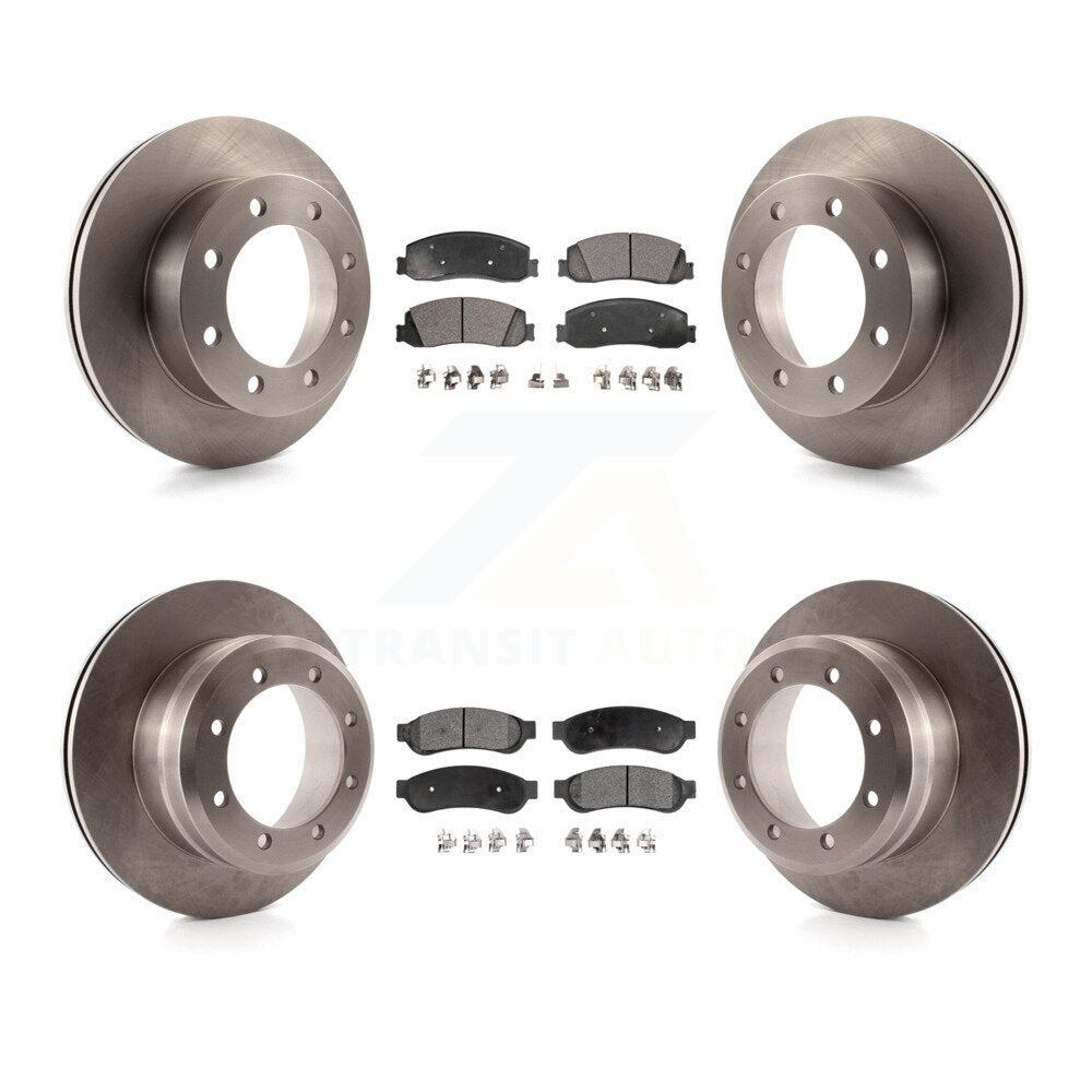 Disc Brake Rotor & Ceramic Pad Front Rear Kit For 2012 Ford F-350 Super Duty 4WD
