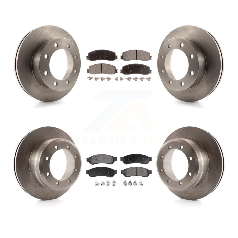 Disc Brake Rotor & Ceramic Pad Front Rear Kit For 2011 Ford F-350 Super Duty 4WD