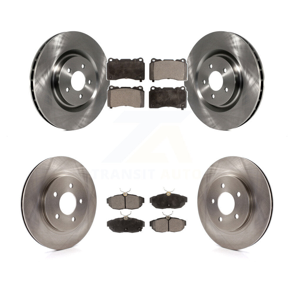 Disc Brake Rotors And Ceramic Pads Front Rear Kit For Ford Mustang