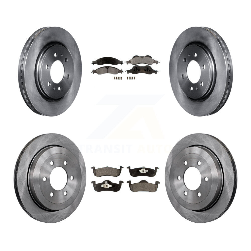 Brake Rotor And Ceramic Pad Front Rear Kit For Ford Expedition Lincoln Navigator