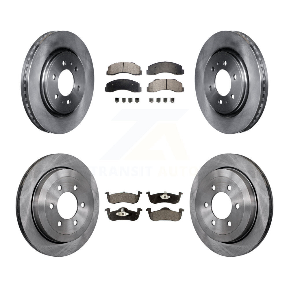 Brake Rotor And Ceramic Pad Front Rear Kit For Ford Expedition Lincoln Navigator