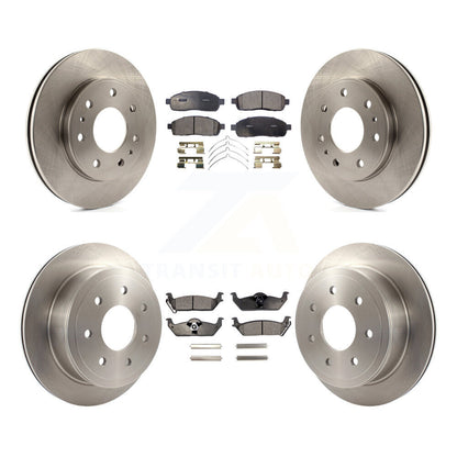 Brake Rotor And Ceramic Pad Front Rear Kit For 2009 Ford F-150 With 7 Lug Wheels