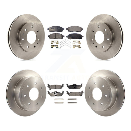 Brake Rotor And Ceramic Pad Front Rear Kit For 2009 Ford F-150 With 7 Lug Wheels