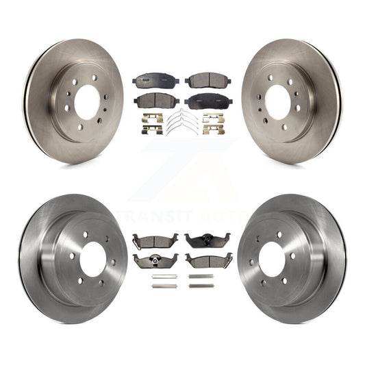 Brake Rotor And Ceramic Pad Front Rear Kit For 2009 Ford F-150 With 6 Lug Wheels