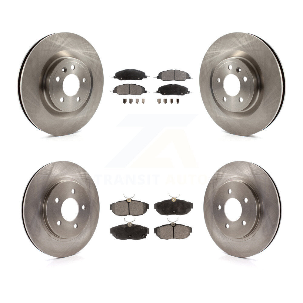 Disc Brake Rotors And Ceramic Pads Front Rear Kit For Ford Mustang