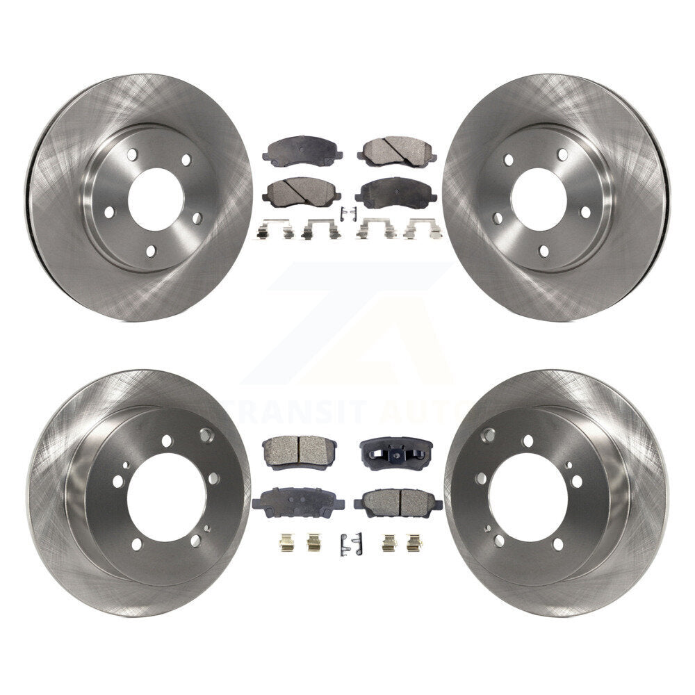Disc Brake Rotors And Ceramic Pads Front Rear Kit For Mitsubishi Lancer