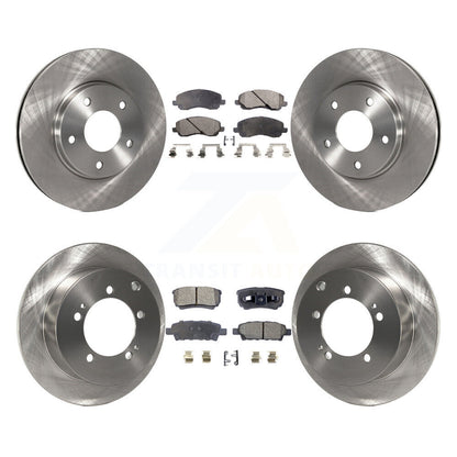 Disc Brake Rotors And Ceramic Pads Front Rear Kit For Mitsubishi Lancer