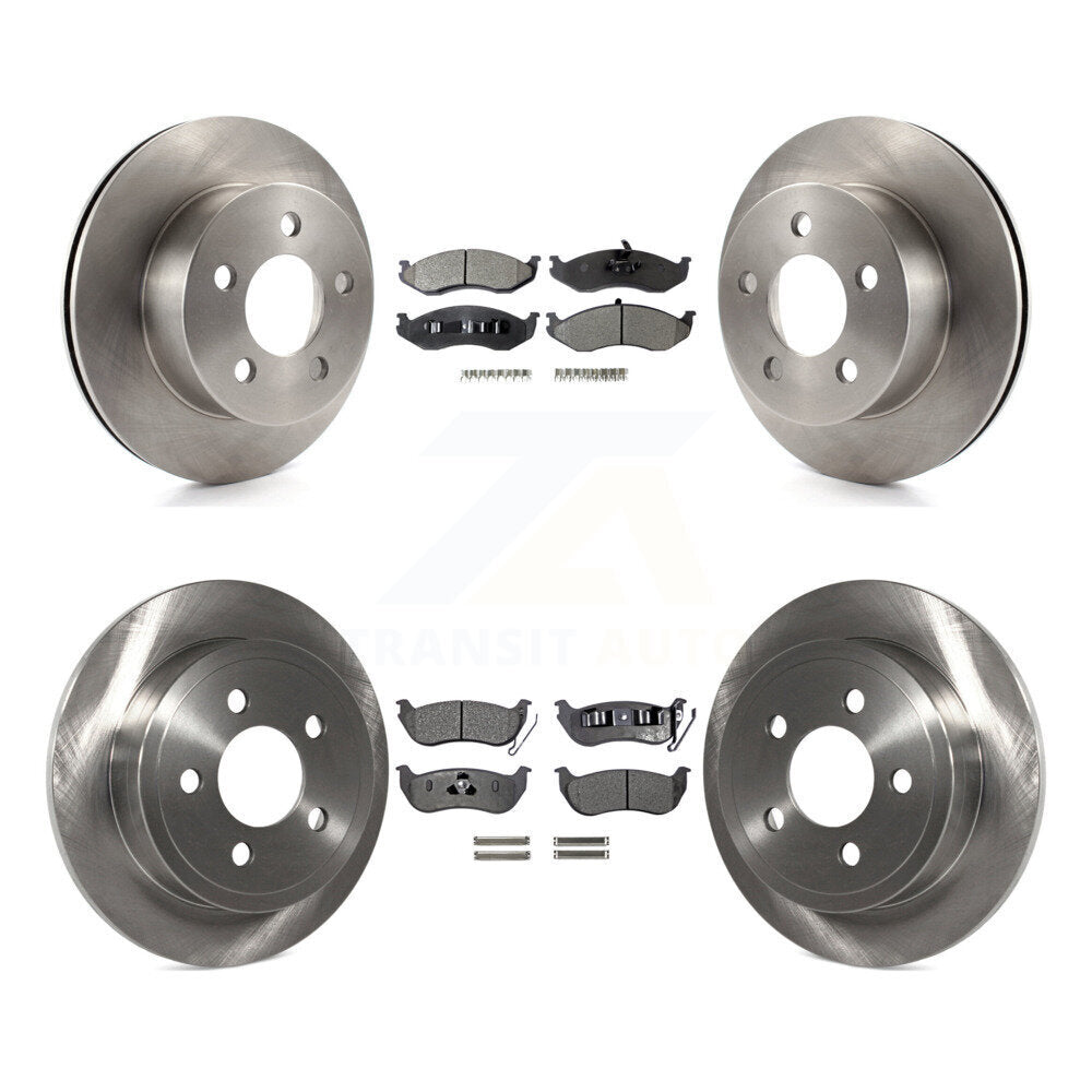 Brake Rotor And Ceramic Pad Front Rear Kit For Jeep Wrangler TJ Disc rear brakes