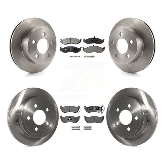 Brake Rotor And Ceramic Pad Front Rear Kit For Jeep Wrangler TJ Disc rear brakes