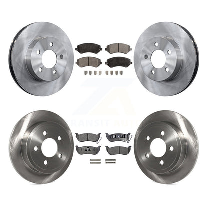 Disc Brake Rotors And Ceramic Pads Front Rear Kit For 2003-2007 Jeep Liberty