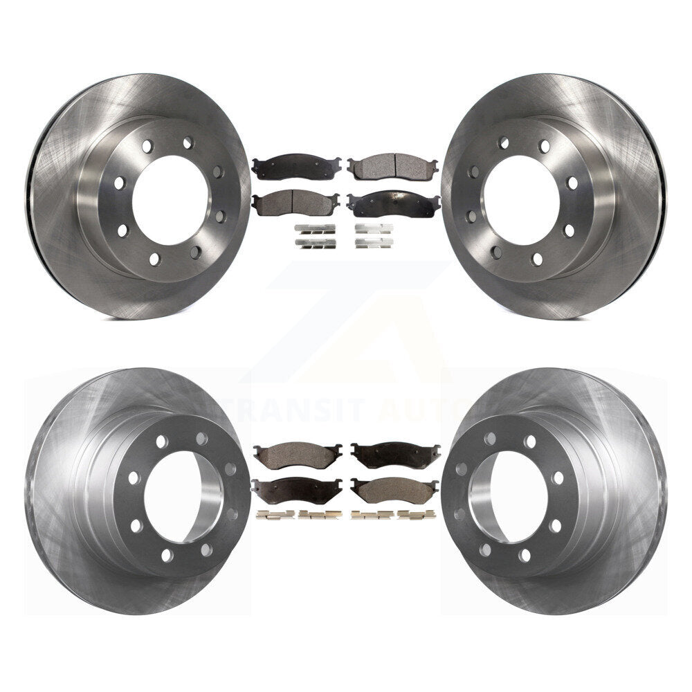Disc Brake Rotors And Ceramic Pads Front Rear Kit For Dodge Ram 1500 3500 2500