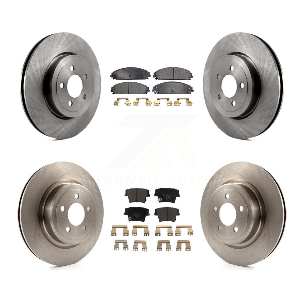 Brake Rotor And Ceramic Pad Front Rear Kit For Dodge Charger With Police Package