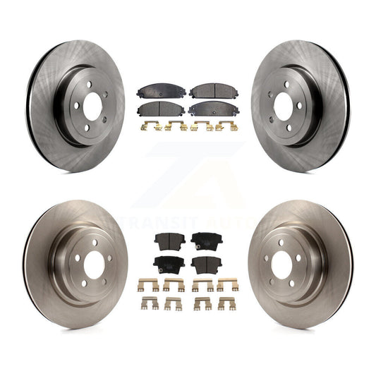 Brake Rotor And Ceramic Pad Front Rear Kit For Dodge Charger With Police Package